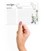 Inkdotpot Recipe Card 6x4 Inch Single-Sided Recipe Design Cards White Greenery Recipe Cards Wedding-Bridal Shower-Baby Shower- Pack of