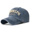 Soft Washed Cotton Sun Hat Embroidered with Three-dimensional Letters To Show Off The Face Small Casual Soft-top Baseball Hat for Men