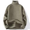 Winter Men Warm Turtleneck Sweaters Men Slim Knitted High Neck Pullovers Autumn Male Solid Color Casual Knitwear Pullover