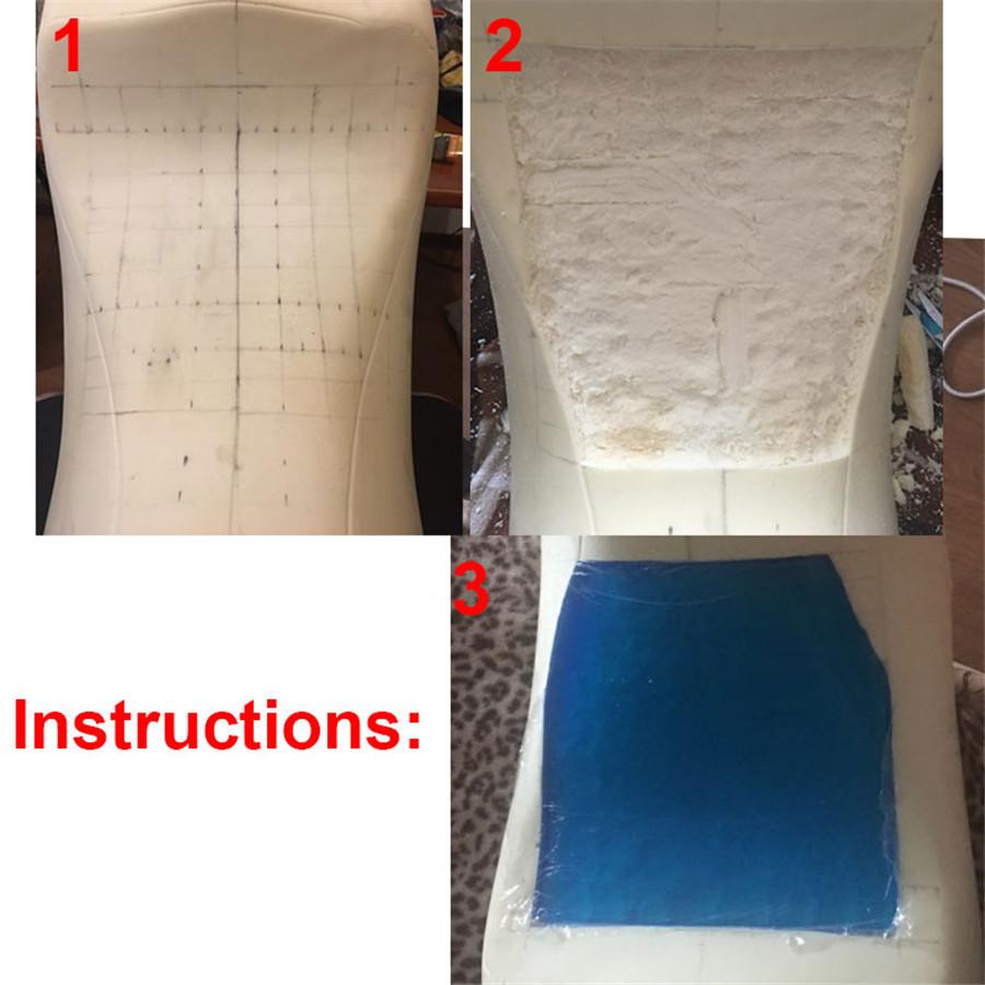 Универсальная самодельная модифицированная полиуретановая эластичная гелевая подушка толщиной 1 см, подушка сиденья мотоцикла, удобный коврик, амортизирующие коврики 48X35 см