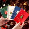 5pcs Creative Merry Christmas Greeting Cards Kid Cartoon Blessing Christmas Card New Year Postcard Gift Christmas Decor