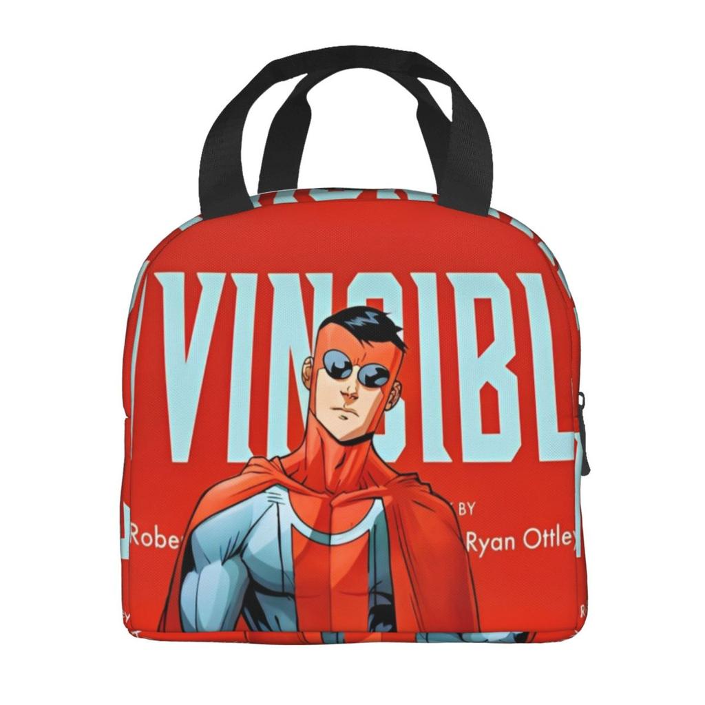 Invincible Hero Anime Cartoon Logo Product Insulated Lunch Bags For School Food Storage Bag Portable Thermal Cooler Lunch Boxes