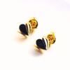 [F0056] - 2-tone 'Light Heart' Gold Plated Earrings - 6x7 Mm