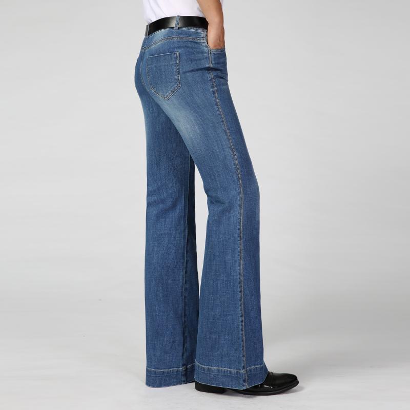 Джинсы для мужчин Мужские расклешенные джинсы больших размеров из микроэластичного денима Расклешенные брюки Классические джинсы Ddesign