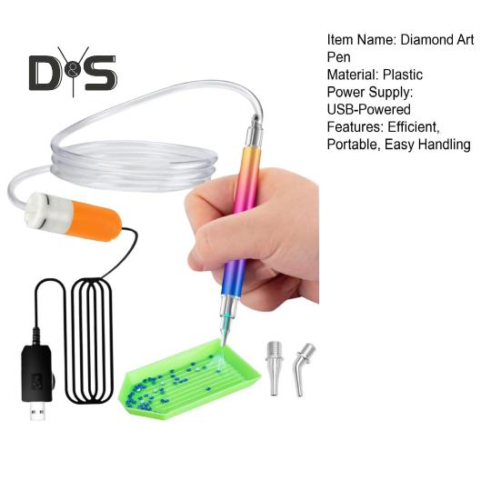 Алмазная художественная ручка без воска, электрическая алмазная художественная ручка, работающая от USB, вакуумная ручка для размещения алмазов для самостоятельного создания алмазных художественных изделий
