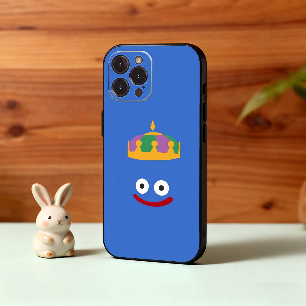 1PC Cute Bouncy D-Dragon S-slimes Phone Case For iPhone17,16,15,14,13,12Plus,Pro Max,XS,5G Soft Silicone Black Cover