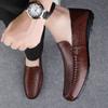 Fashion New Men Genuine Leather Loafers High Quality Mens Slip On Walking Shoes All-match Men Casual Footwear Men Wedding Dress Shoes