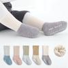 Spring New Kids Baby Boys and Girls Socks Infant Middle Length Patchwork Non-slip Socks Newborn Baby Terry Socks