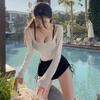 Elegant 2025 Women's Three-Piece Swimsuit: High-End, Sexy Long-Sleeve Sunscreen for Beach or Hot Spring Vacations