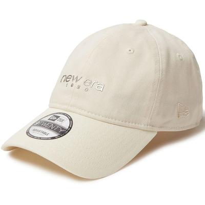 Кепка New Era 9TWENTY двухцветная из ТПУ с металлическим логотипом, светло-кремовая/белая, размеры M/L, 14388807, NER36C6343