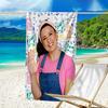 1pc Ms Rachel1 Beach Towel, Beach and Seaside Swimming Pool Equipment, Fashion Pattern, Rectangular, Travel Essentials