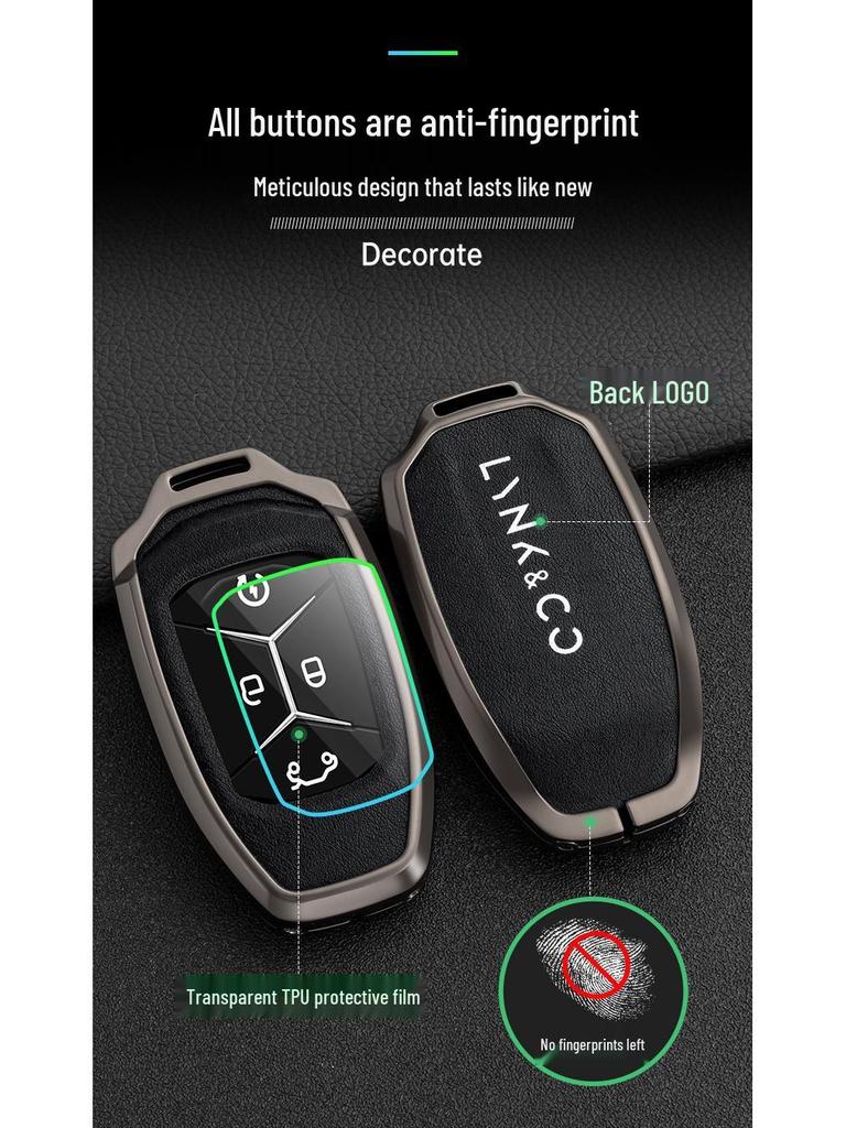 Lynk&Co Car Key Case: Metal Shell for Models 01, 02, 03 - Unisex Key Holder