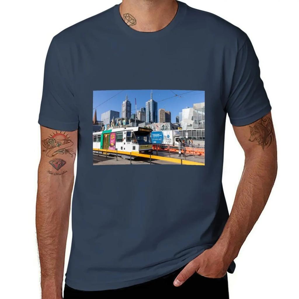 Melbourne Tram Australia T-Shirt plus sizes blanks custom t shirt men clothing