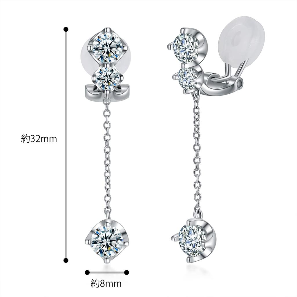 Earrings for 5A Metal Allergy Wedding White Birthday Popular for Women FH.bird Women, Popular, Swinging, Painless, Zirconia, Resistant, Earrings,