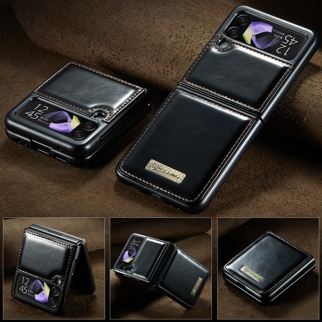 Противоскользящий кожаный чехол для мобильного телефона Samsung Galaxy Z Flip4 5g Flip 4 Flip3 Flip 3, складной противопыльный чехол