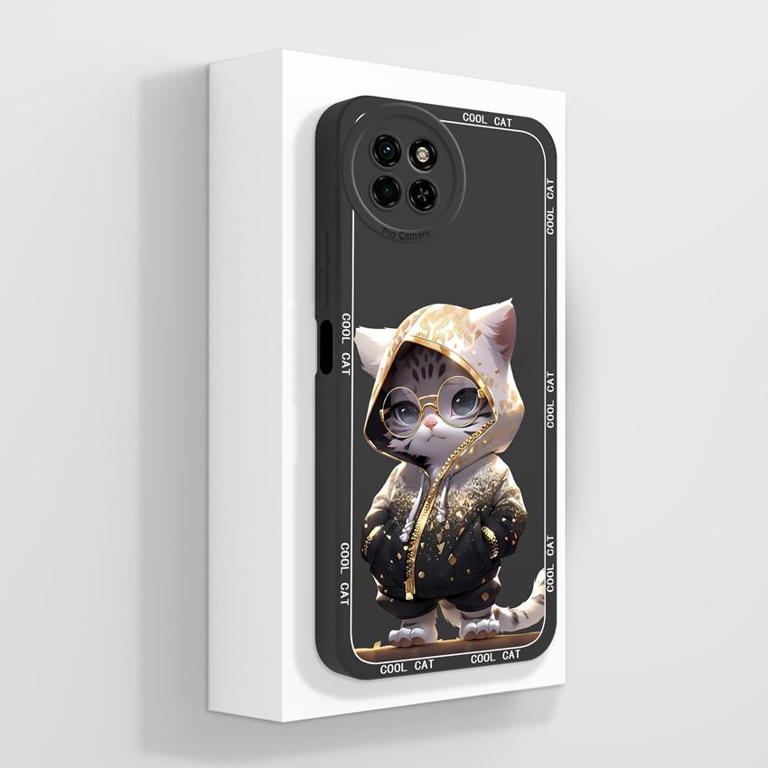 Для itel S23 S24 S25 P55 P65 A70 A80 Чехол для телефона с милым котом, защита камеры, жидкий силикон, высокое качество, защита от отпечатков пальцев, чехол для itel, бампер, capa