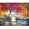 DIY 5D Diamond Painting Landscape Diamond Embroidery Cross Stitch Small Bridge Tree Mosaic Gift