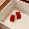 Серебряная игла Анкара красные серьги-гвоздики с сердцем, модный темперамент, новые серьги, легкая роскошь, высокий стиль, осень и зима