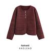 2024 Autumn Women's European & American Style Gold Thread Knit Cardigan Sweater