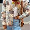 Женское принтованное винтажное хлопковое пальто