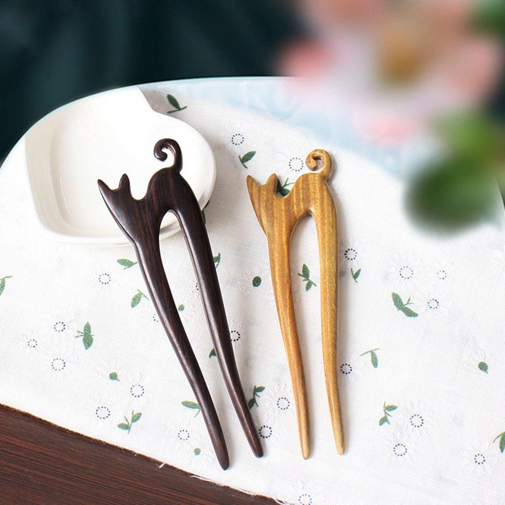 Инструмент для дизайна прически U-образная шпилька для волос Hanfu палочки для волос китайский стиль головной убор деревянная шпилька для волос
