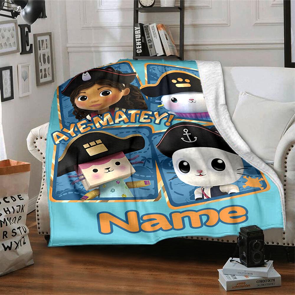 Custom Name Fantasy World Adventure Party Blanket For Couch Bed Plush Cozy Fuzzy Blanket Super Soft Warm Blankets For Fall And Winter 0916233