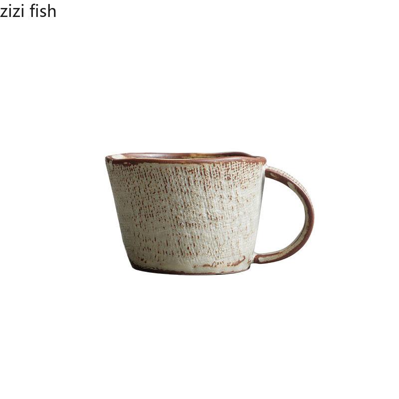 Японская ретро керамическая кружка креативные нестандартные кофейные кружки для ресторана домашняя чашка для завтрака большая емкость чашка для чая офисные стаканы для воды
