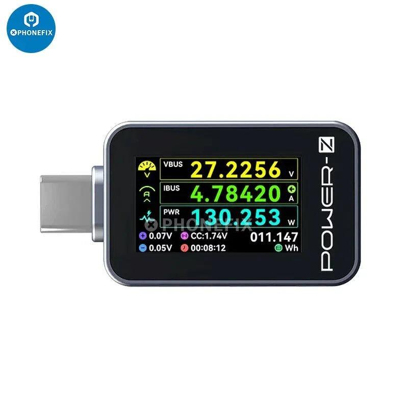 POWER-Z KM003C C240 USB-C PD Tester Voltmeter PD3.1 QC5.0 Charger Voltage Current Ripple Dual Volt Meter Power Bank Detector
