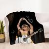 Taylor Swift's Glittery Performance Flannel Blanket-Soft and Suitable for Sofas,Beds,Offices,Travel,All Seasons,Great Gift for Holidays and Birthdays.