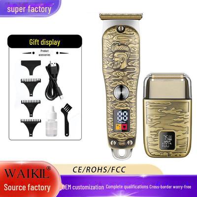 Набор электрических машинок для стрижки волос Bronze с цифровым дисплеем - перезаряжаемый для использования в салоне