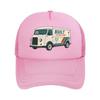 Vintage Utility Van Illustration Gra Mesh Baseball Cap Polyester Forward Observations Hat Adjustable Golf Hat Summer