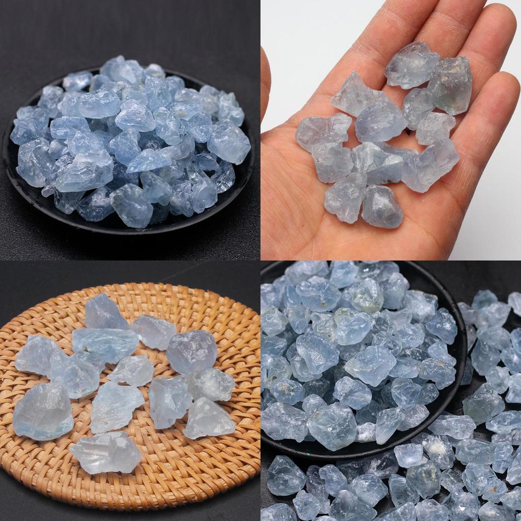 Exquisite Natural Blue Celestite Mineral Quartz Crystal Rough Stone For Reiki Healing