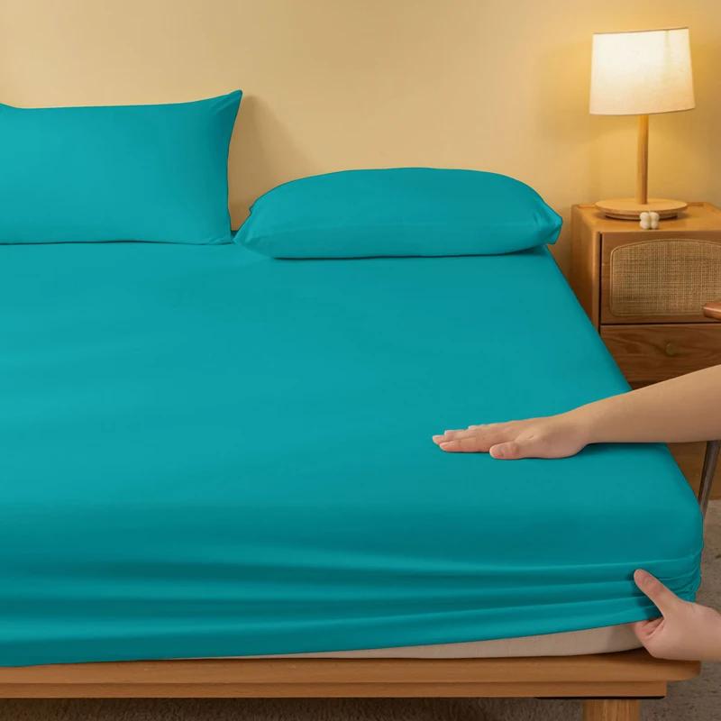 1 Piece Of Solid Matte Bedsheet, Lake Blue Bedspread For Bedroom, Bedding (Excluding Pillowcases)