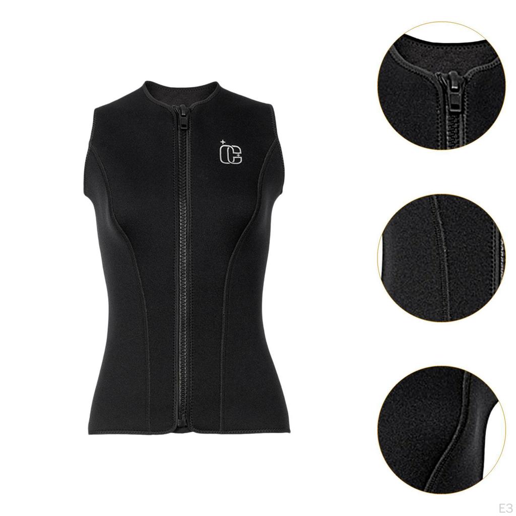 3 мм женский гидрокостюм топ подводное плавание топы сохраняют тепло современный купальник молния дайвинг жилет мокрый костюм для серфинга