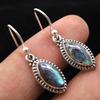 Labradorite Mystic Topaz Moonstone Handmade Earring 925 Sterling Silver Women Jewelry