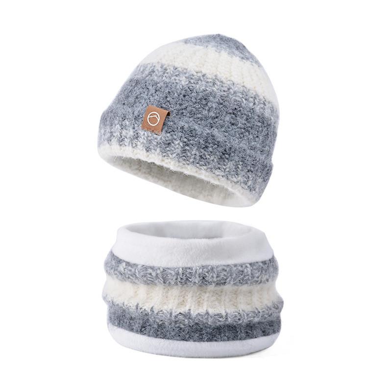 Childrens Knit Beanie Hat Set With Windproof Ear Protection For Winter Outdoor Use