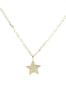 Ожерелье из желтого золота K10 со звездой и бриллиантом L&Co 66-7646