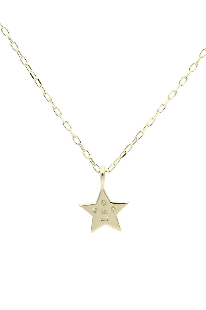 Ожерелье из желтого золота K10 со звездой и бриллиантом L&Co 66-7646