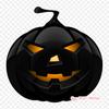 Black Pumpkin Pumpkin Jack O' Lantern Iron On Heat Transfer Printing Vinyl Patches Sticker for Clothes DIY Appliques Washable Patches