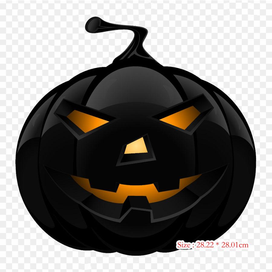 Black Pumpkin Pumpkin Jack O' Lantern Iron On Heat Transfer Printing Vinyl Patches Sticker for Clothes DIY Appliques Washable Patches