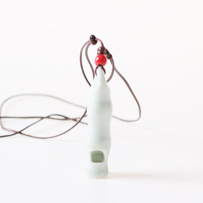 Керамические украшения Бамбуковый свисток, в который можно дуть Винтажное ожерелье Торговая цепочка Богемские украшения