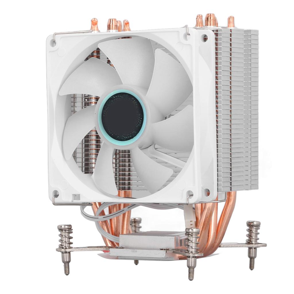 CPU Cooling Fan 3.5in 4 Heat Pipes 3pin 12VDC 2000RPM Hydraulic Bearing CPU Air Cooler with Backplate for Motherboard