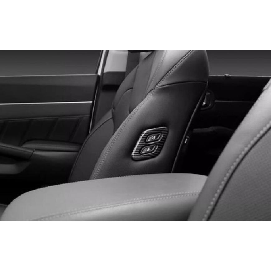 ABS Carbon Fiber Seat Boss Button Frame Trim For Hyundai Genesis G70 2019-2023