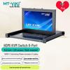 MT-Viki 8-портовый HDMI KVM-переключатель со встроенной 15,6-дюймовой светодиодной консолью для монтажа в стойку
