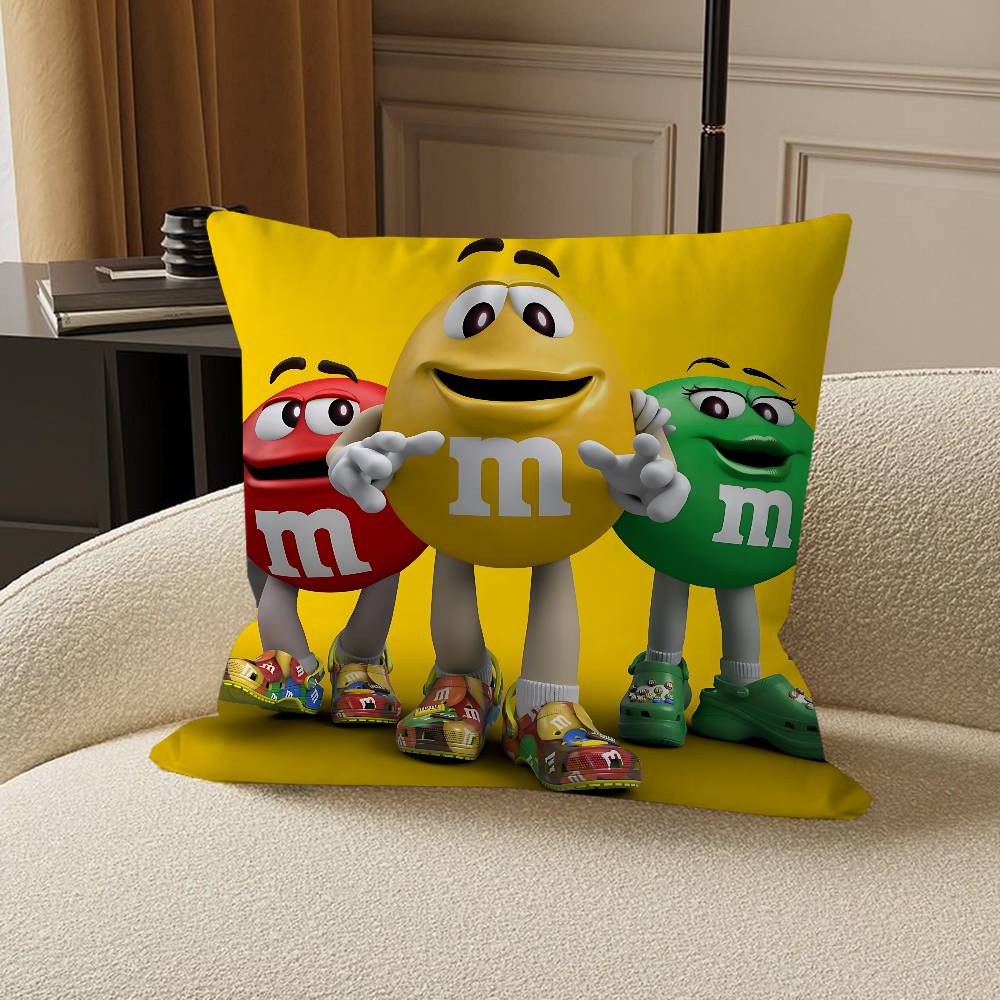 M-M And M-Ms Cushion Cover Pillowcase Upholstery Sofa Throw Pillow Home Decor Pillowcas
