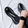 2024 Men British Casual Leather Platform Tooling Oxfords Shoes Thick Tottom Designer Outdoor Loafers Mens Round Toe Dress Shoes
