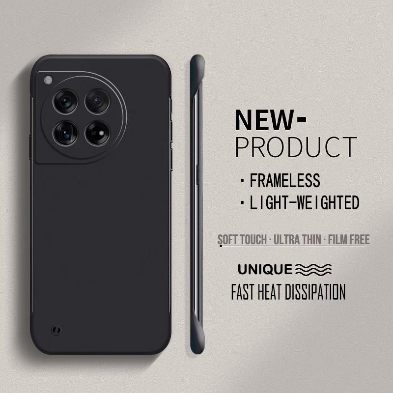 Безрамочный жесткий матовый чехол для телефона из поликарбоната для Oneplus 12 12R 11 11R 10T 10R 10 Pro, защитный бампер, однотонные чехлы