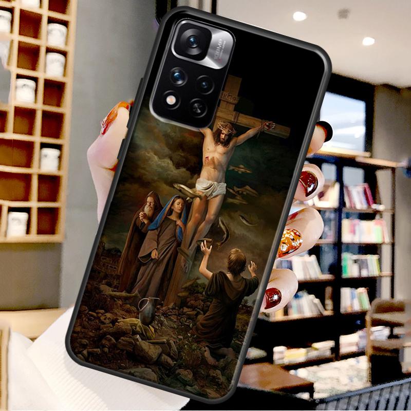 Чехол-крест Иисуса для Xiaomi Redmi Note 12 11 10 9 8 Pro Note 12S 11S 10S 9S Чехол для Redmi 9 10 12 C