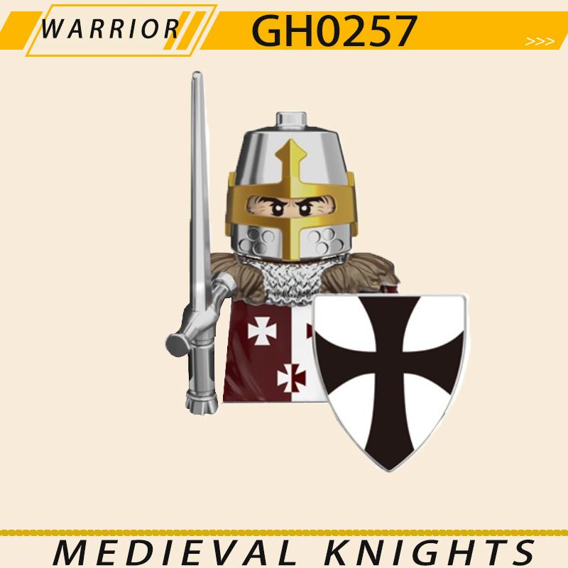 Medieval Military Jerusalem Tripoli Knight Building Blocks Castle Lionheart Hospital Teutonic Soldier Figures Warrior Bricks Toy