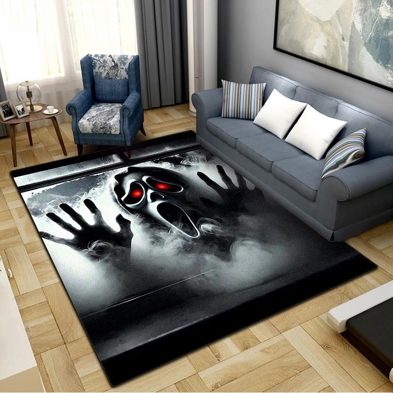 Horror Killer Carpet Rug for Living Room Bedroom Home Sofa Decoration,Kids play Non-slip Floor Mat